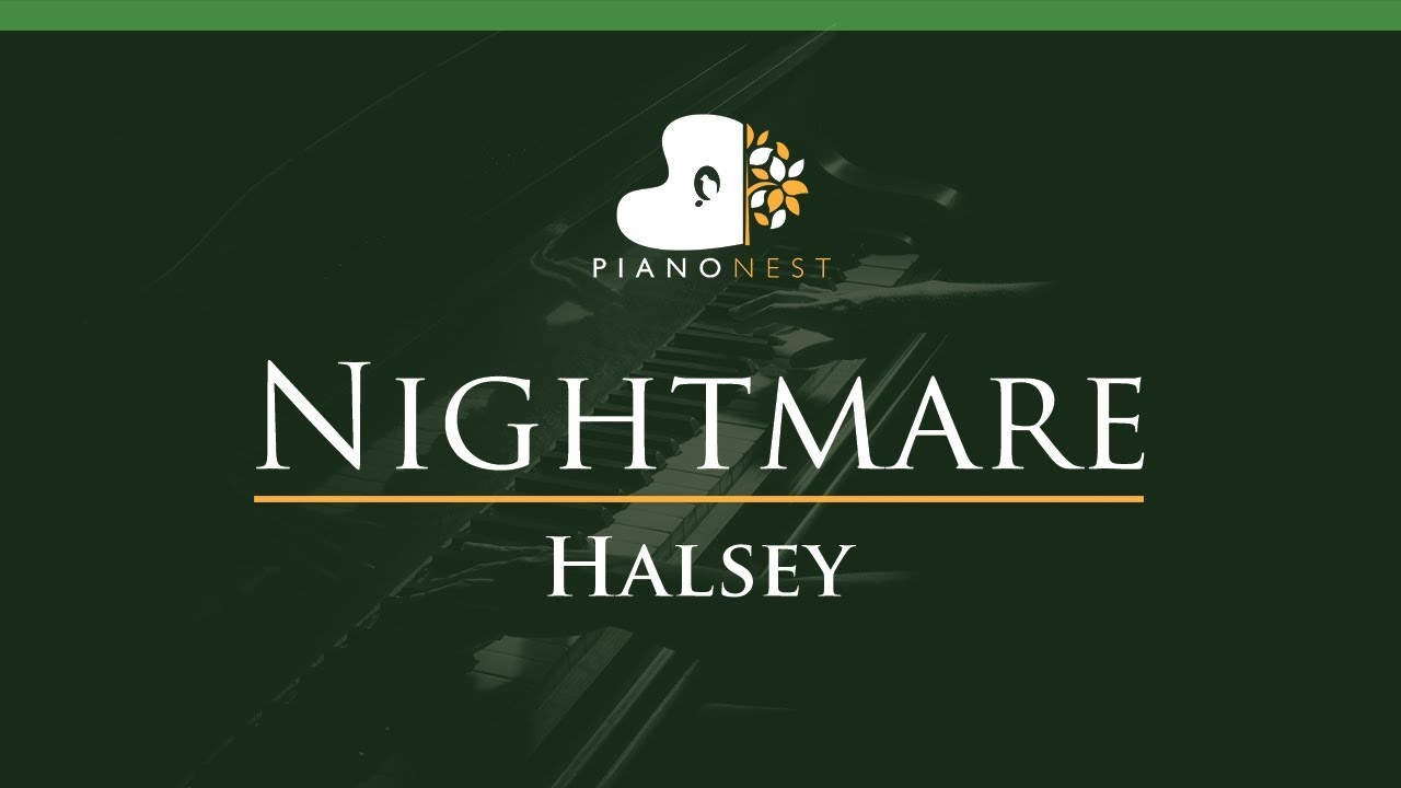Halsey - Nightmare - LOWER Key (Piano Karaoke / Sing Along)