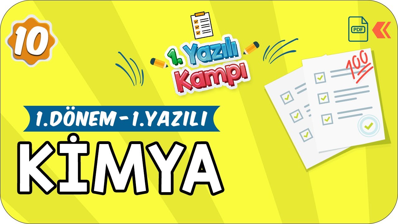 10. Sınıf Kimya  | 1.Dönem 1.Yazılıya Hazırlık