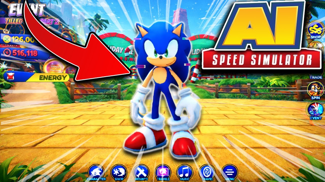 Я создал ремейк Sonic Speed ​​Simulator с использованием искусственного интеллекта...
