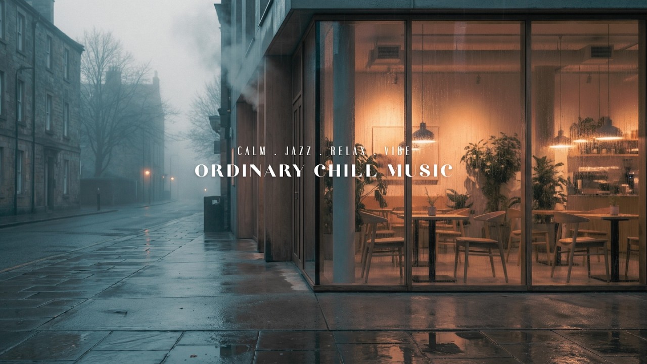 Playlist │ Rainy Evening Café Jazz – Warm Lights, Quiet Streets & Calm Mind