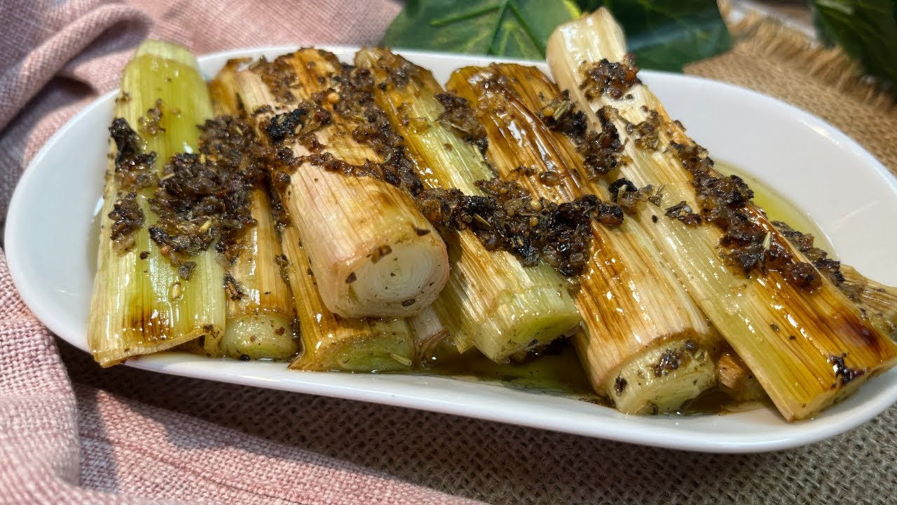 Puerros al horno, receta ligera para cenar en minutos, &iexcl;con 4 ingredientes!