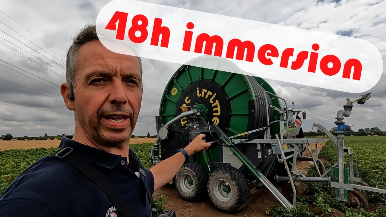 48 h d'immersion pendant l'irrigation
