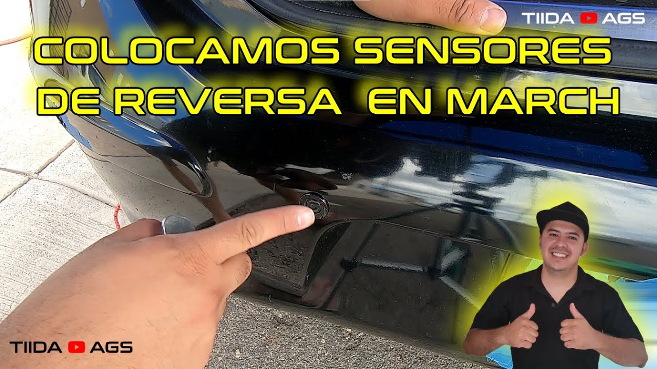 Como instalar sensores de reversa en nissan march/micra