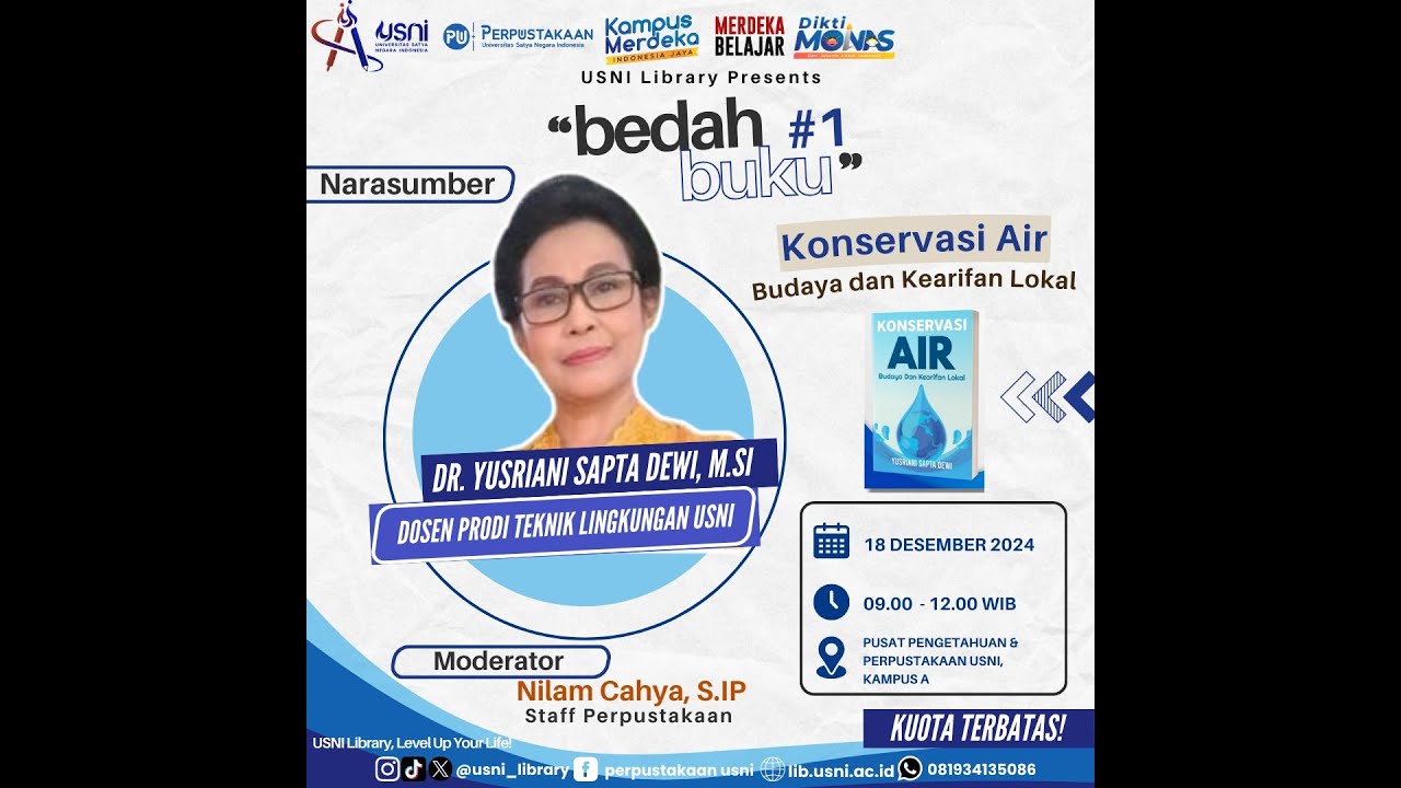 Bedah Buku #1 - Konservasi Air: Budaya dan Kearifan Lokal