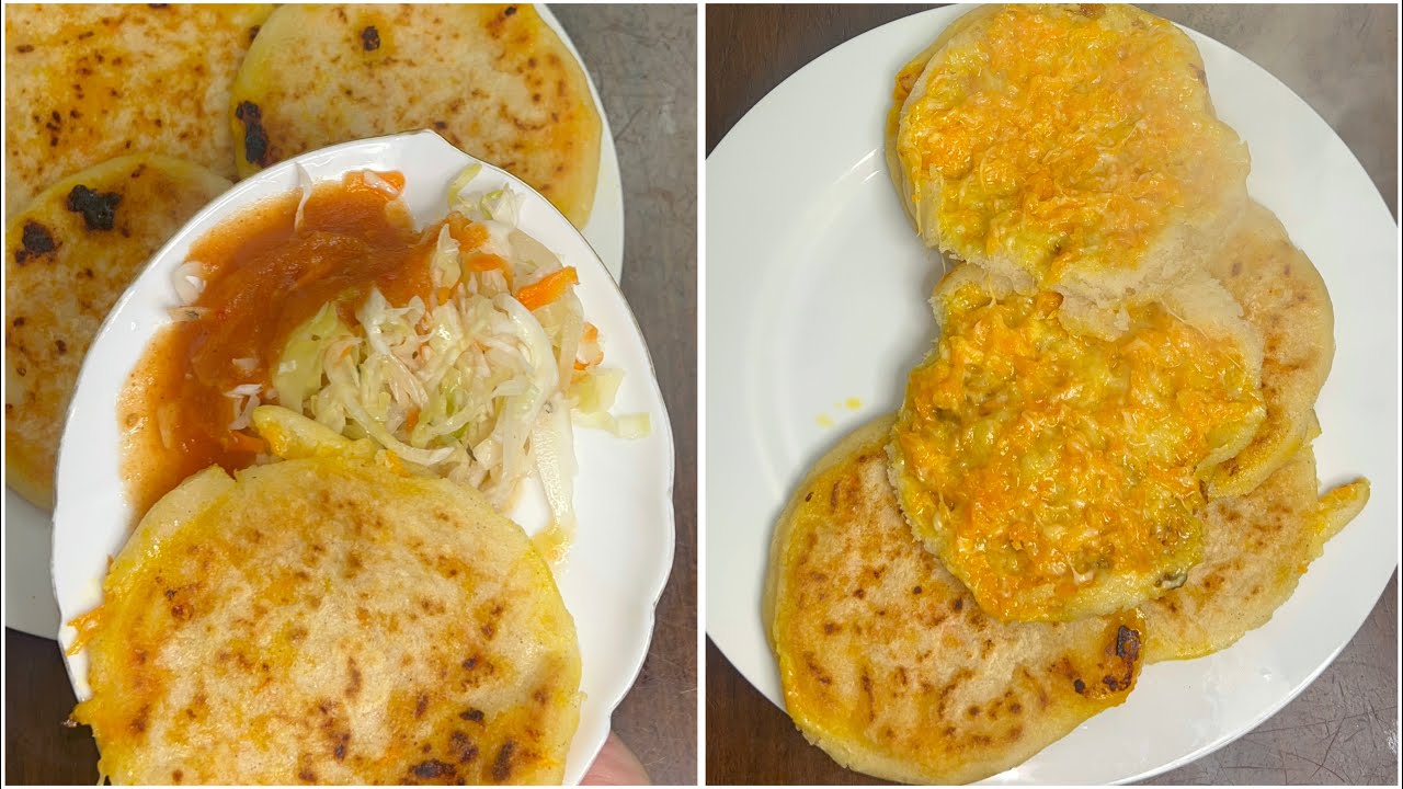 💥 Como hacer Pupusas de Queso y Zanahoria 🥕/Pupusas Salvadoreñas 