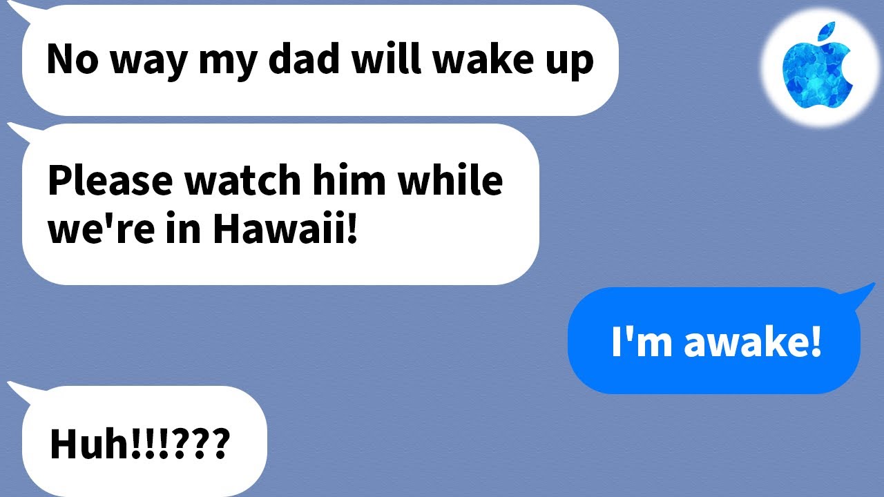 【Apple】A mother and her son leave their father in the hospital to go to Hawaii and then he woke up!!
