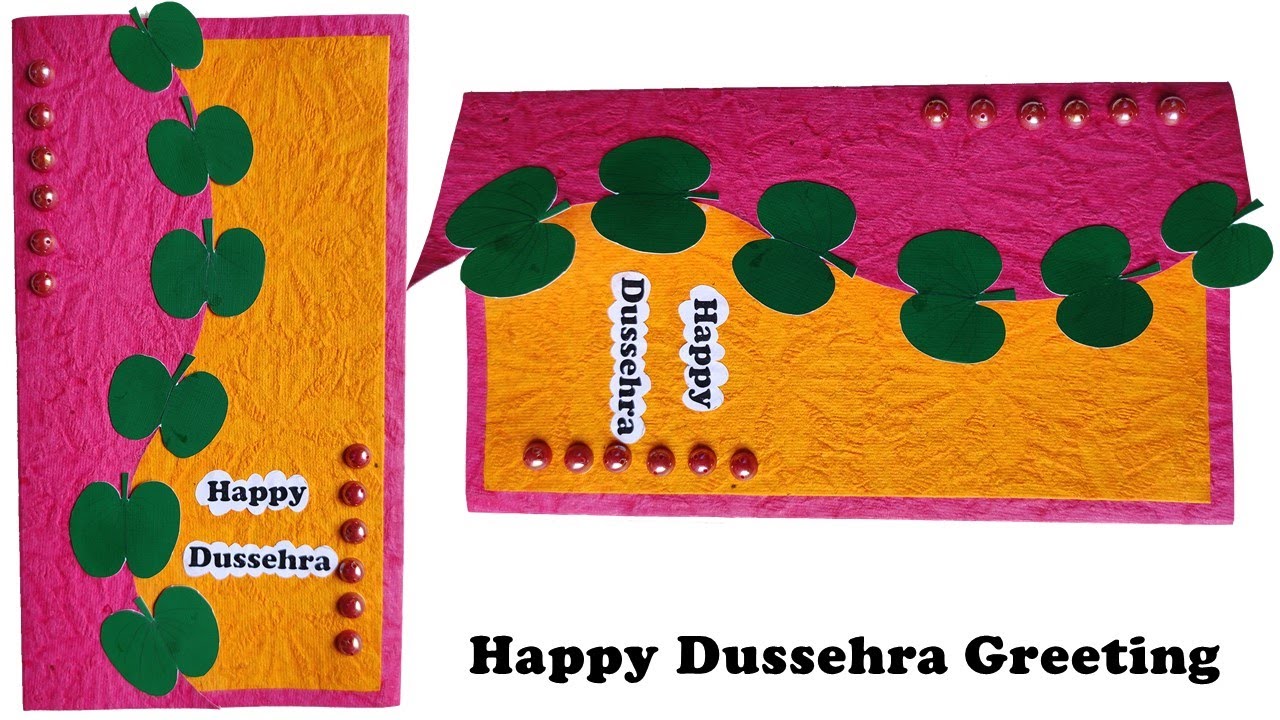 Dussehra Greeting Card Idea | How to Make Dussehra Greeting Card |