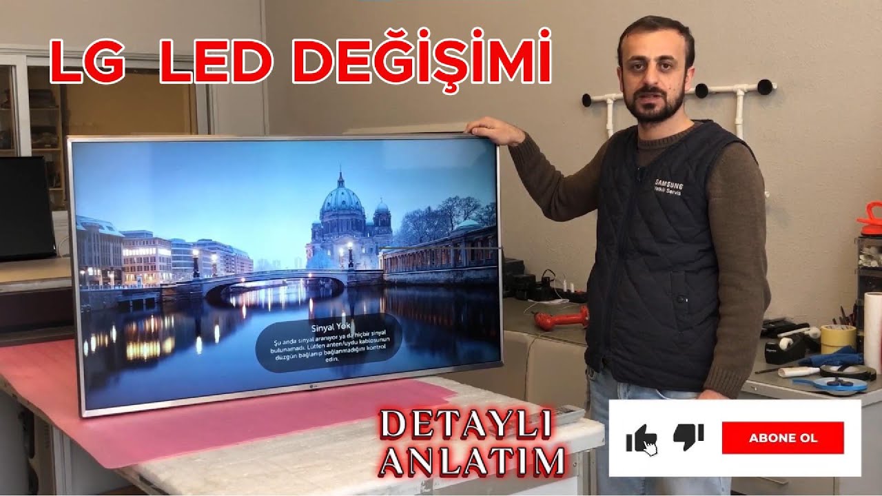 LG LED DEĞİŞİMİ LED TELEVİZYON TAMİRİ ARIZA MAVİ EKRAN LG  led Light repair How to fix a tv