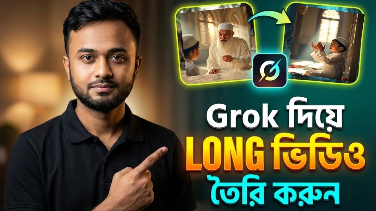 Grok দিয়ে Long ভিডিও তৈরি করুন | Grok AI Video Generator Bangla | How to Use Grok AI