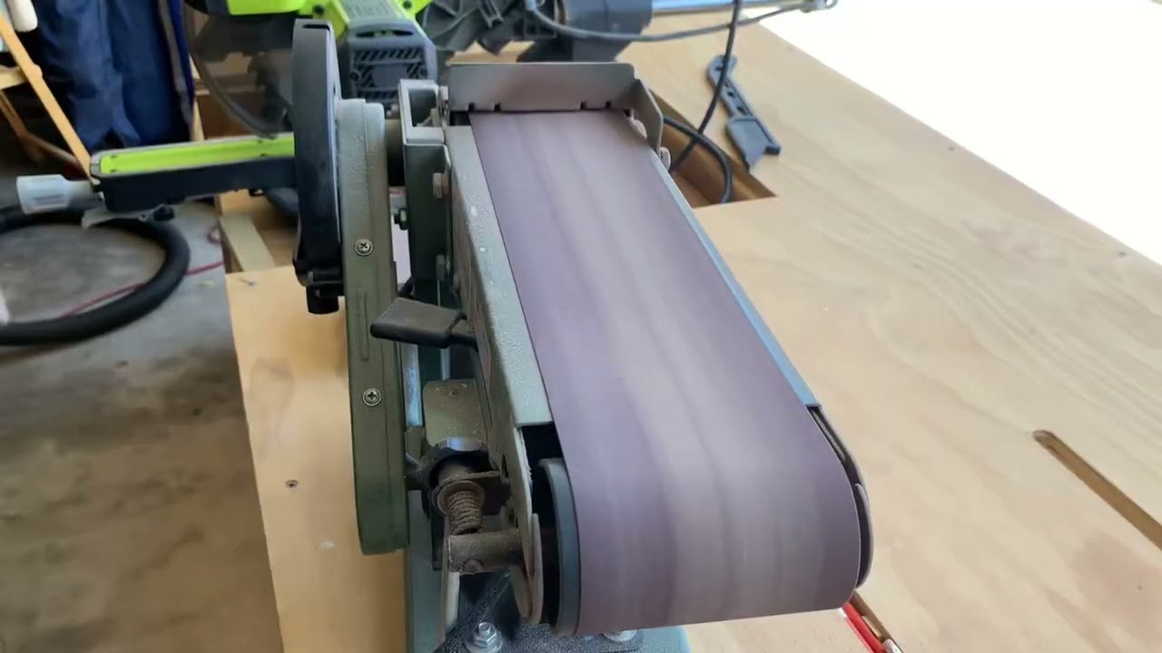 Central Machinery Belt Sander - coaster edges