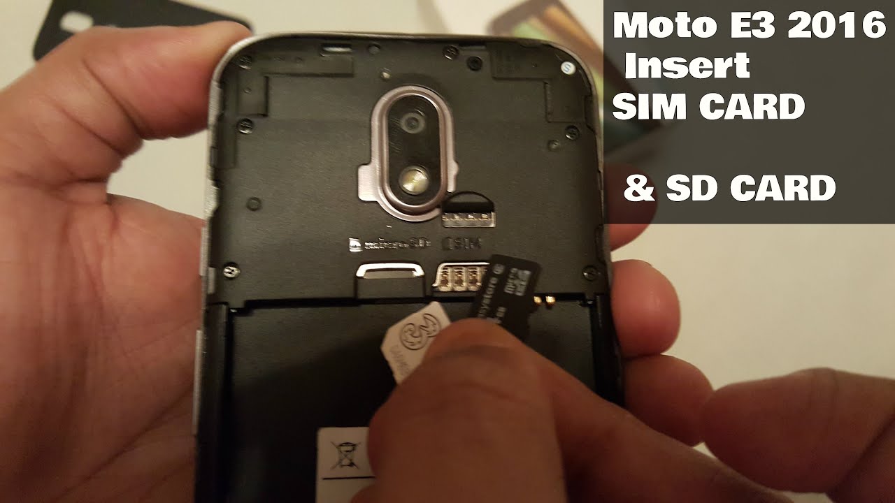 Lenovo Moto E3 2016 ( Insert Sim Card & Micro SD Card)