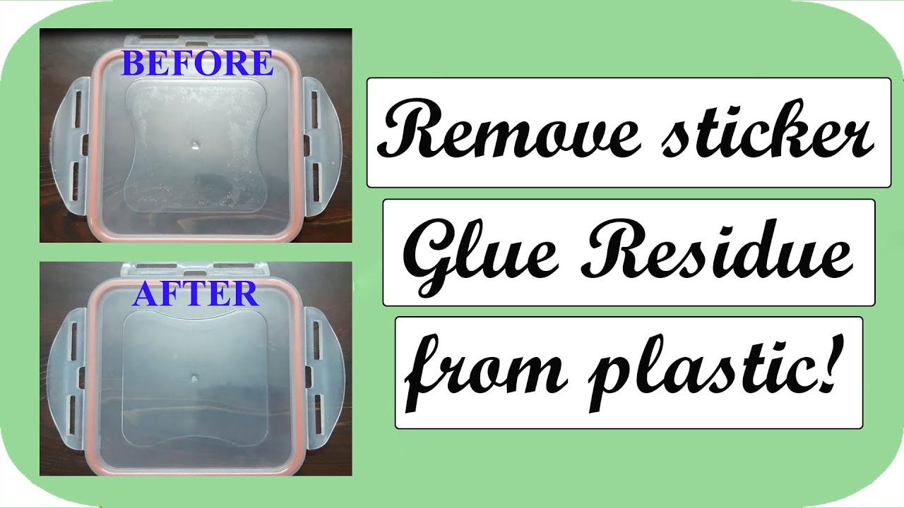 How to remove sticker glue residue from plastic & acrylic surface!