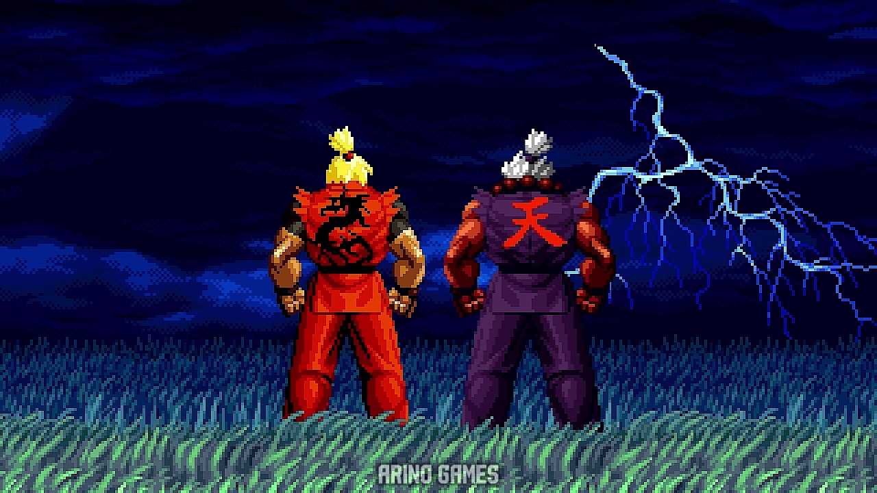 DRAGON KEN VS SHIN AKUMA SNK