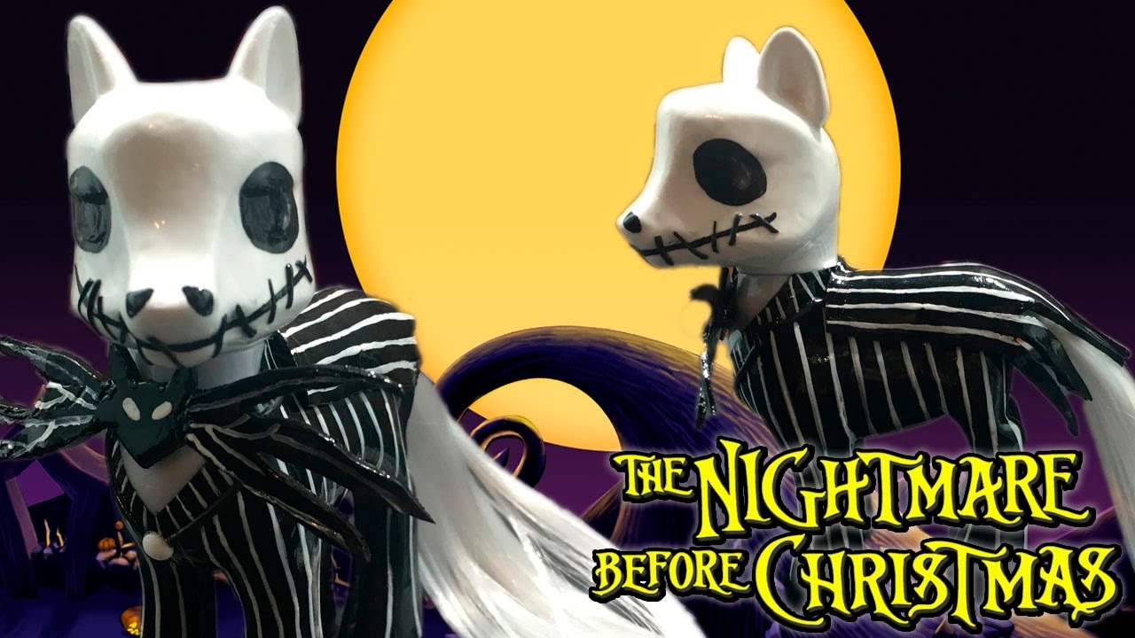 Custom JACK SKELLINGTON Pony MLP | Nightmare Before Christmas My Little Pony Mashup