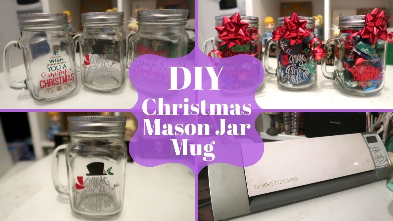 DIY Christmas Mason Jar Mugs - Last Minute Handmade Gift Idea