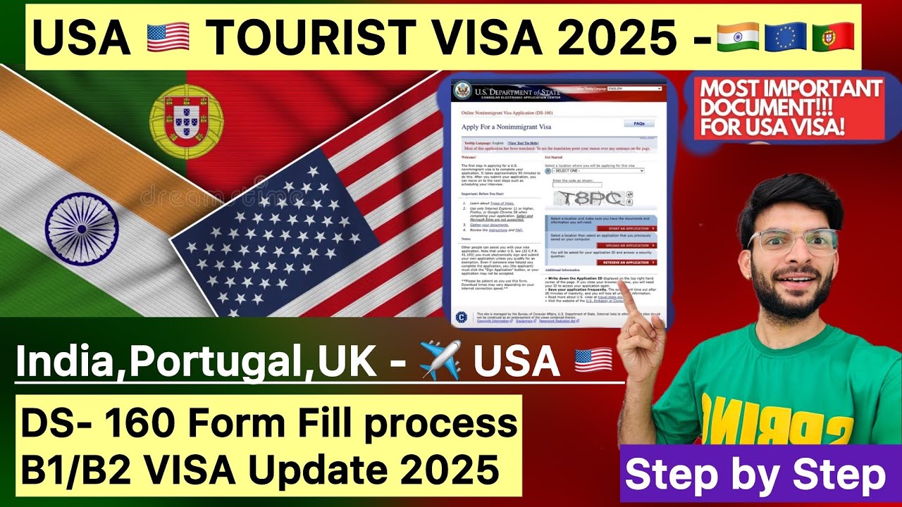 How to Fill DS-160 Form for USA Visa 2025 | Step-by-Step in Hindi/English | Tourist & Business Visa