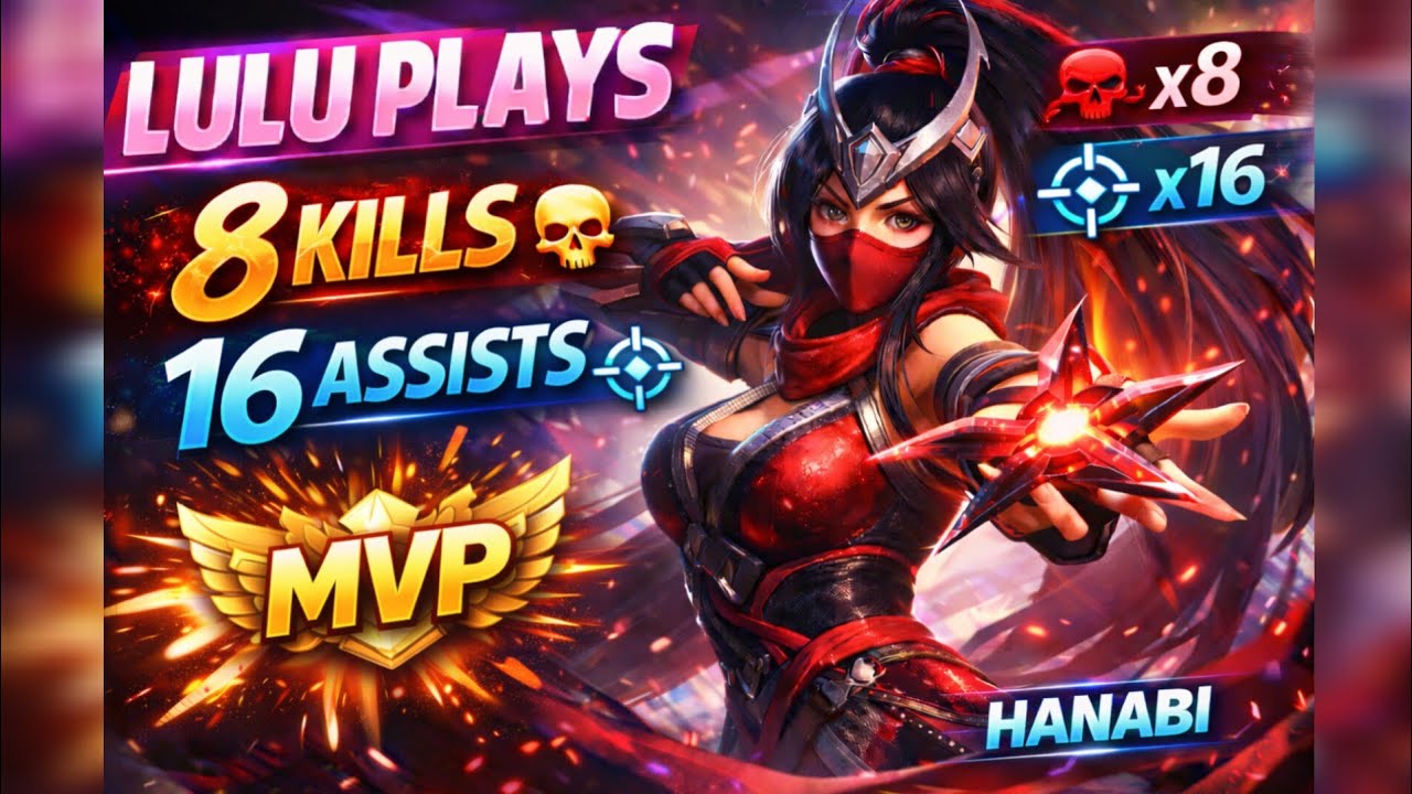 MVP+8 kills!! Hanabi highest hero damage with MVP and 8 kills+16 assists in a solo ranked match