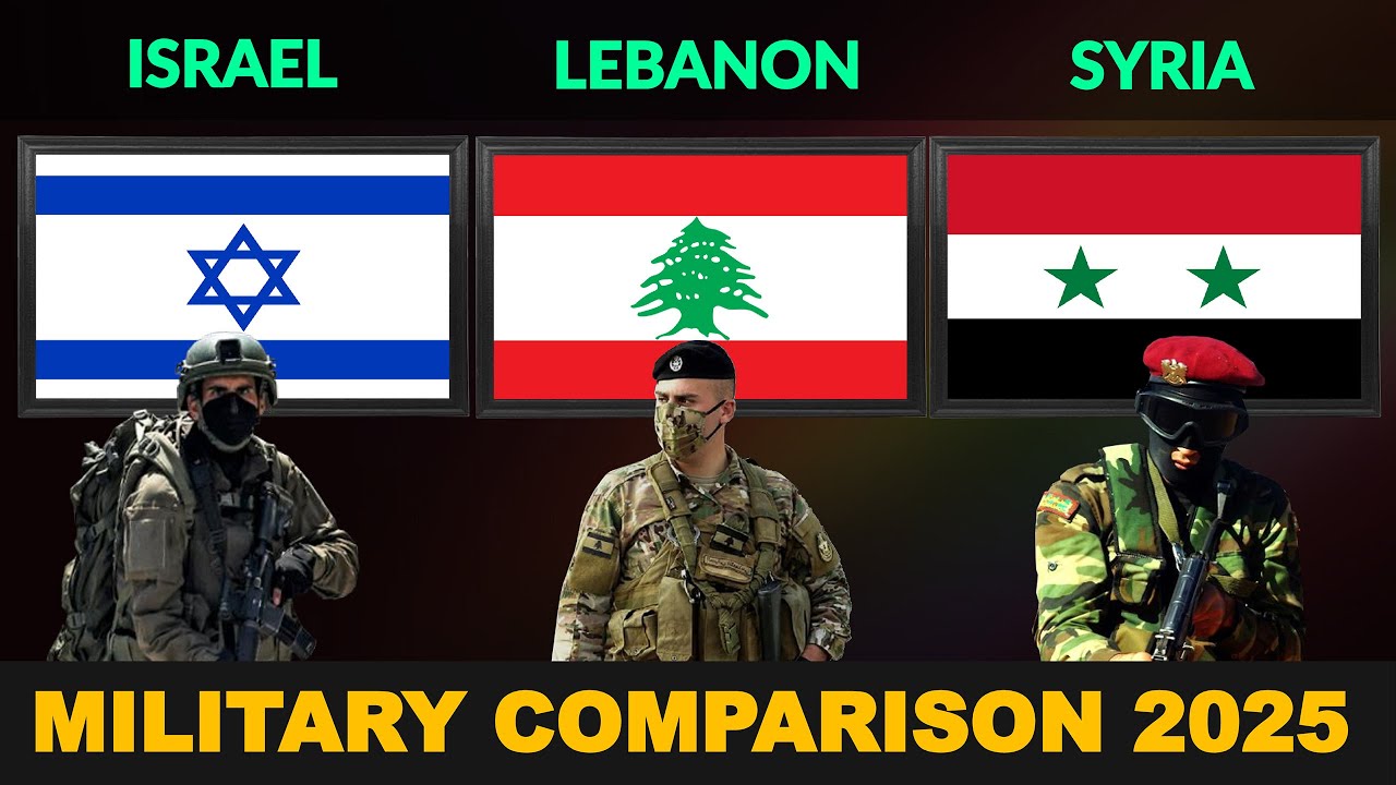 Israel vs Lebanon vs Syria Military Power Comparison 2025