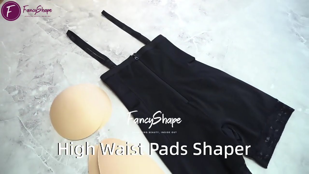 High Compression Body Shaper Shapewear with 4 Pads for Hip and Butt