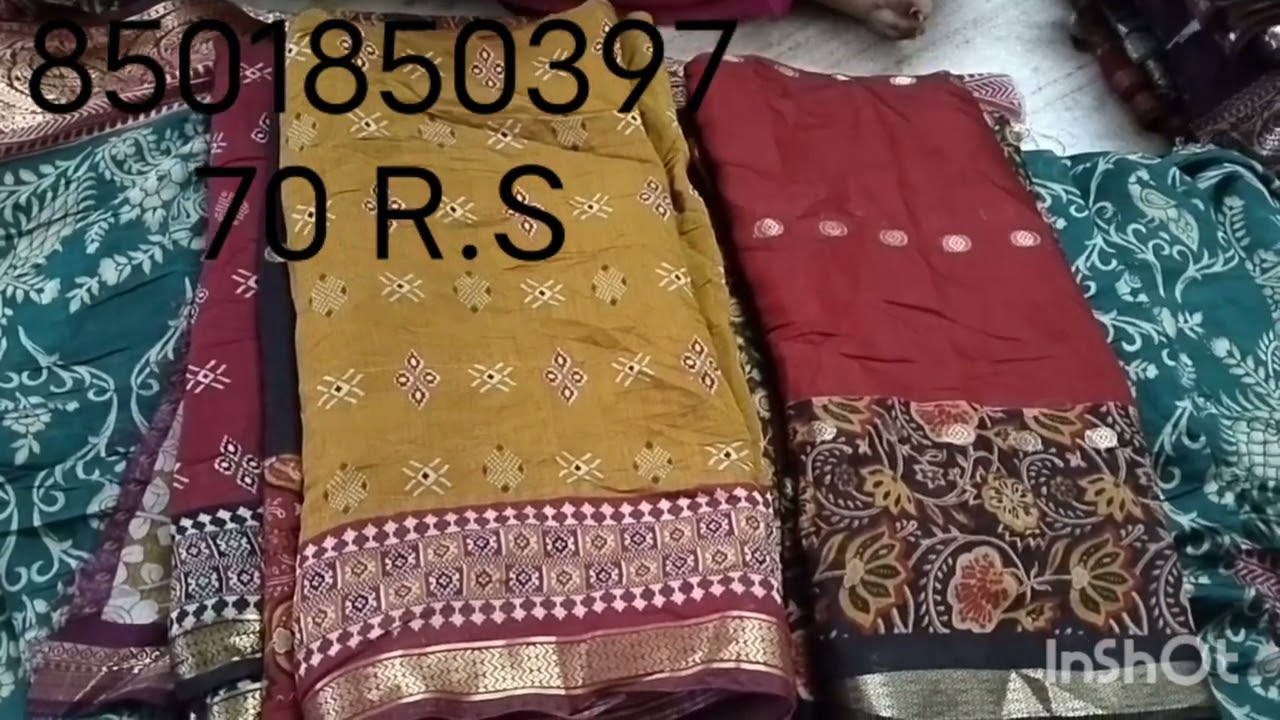 Pure ❤️ Maheswari silk ❤️ 3 cut sarees ♥️ only 70 rupees ❤️ 8501850397