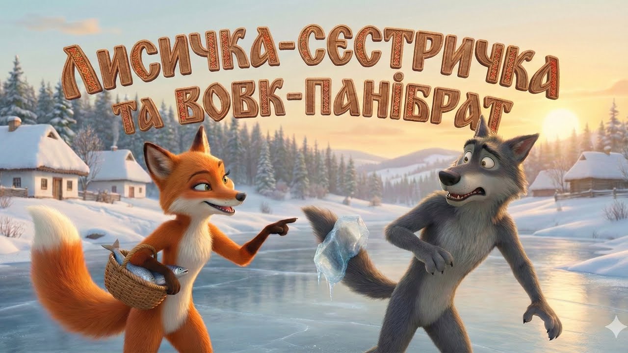 Лисичка-сестричка та вовк-панібрат 🦊Казки українською мовою ✨ Українські мультики Dream lights 🩵💛