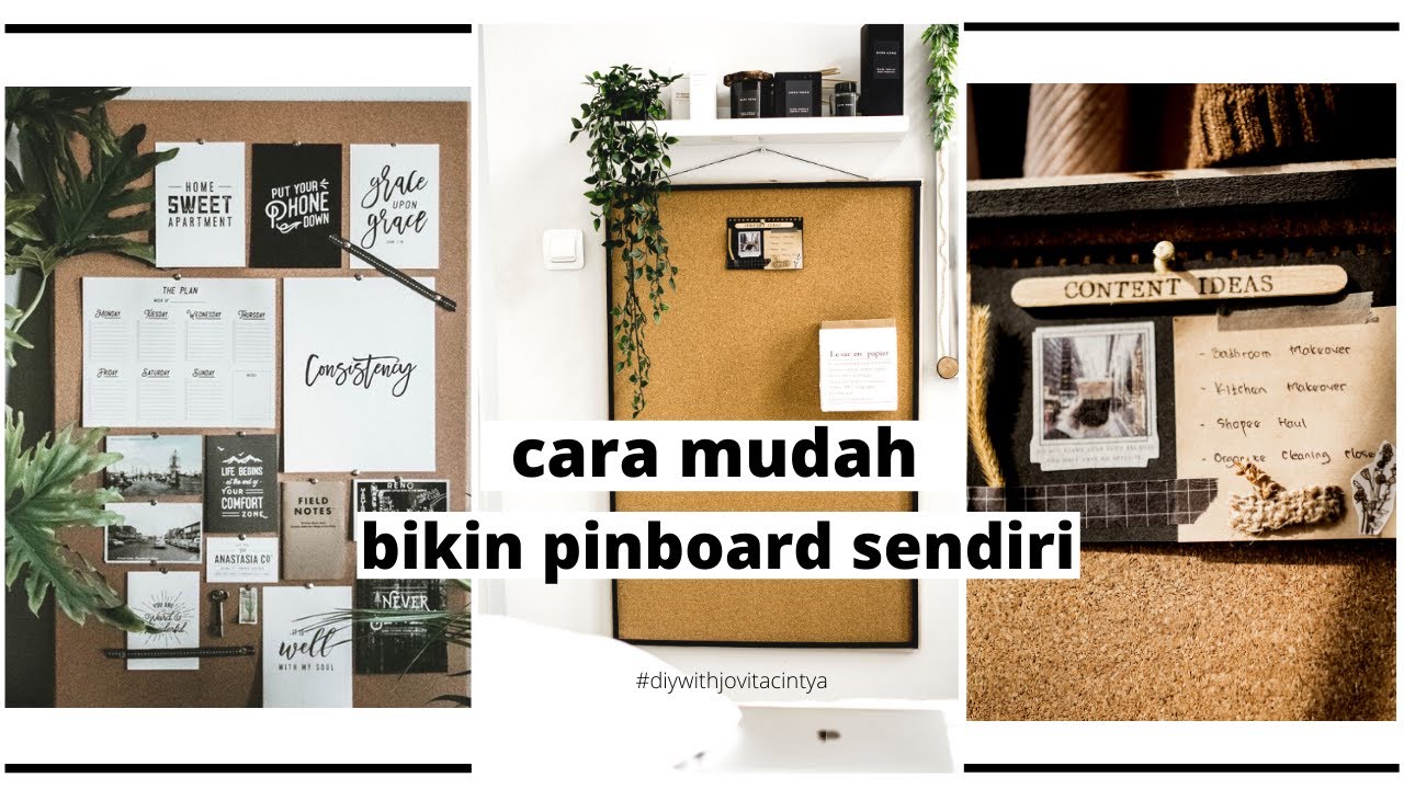 DIY home decor papan schedule | Pin Board or bulletin  board with cork sheet
