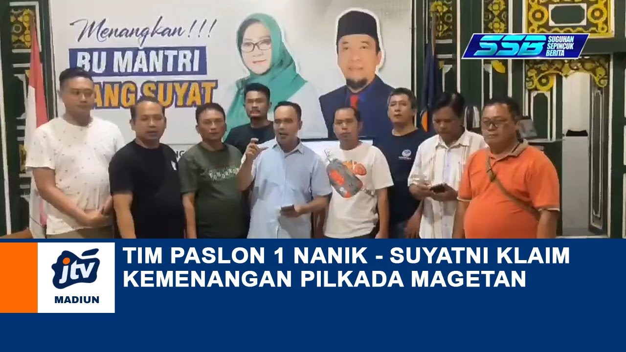 MAGETAN - Tim Paslon 1 Nanik - Suyatni Klaim Kemenangan Pilkada Magetan