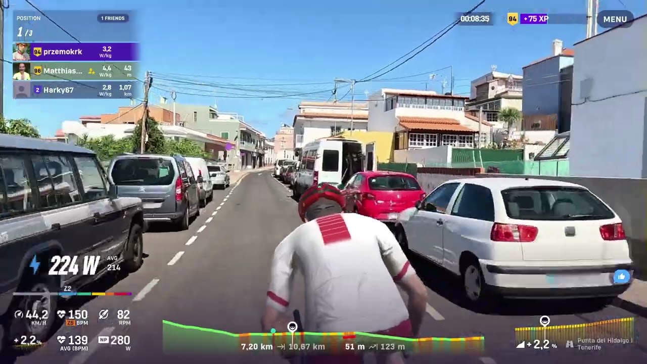 Rouvy.Fake Commute whit MH.Easy tempo ride.