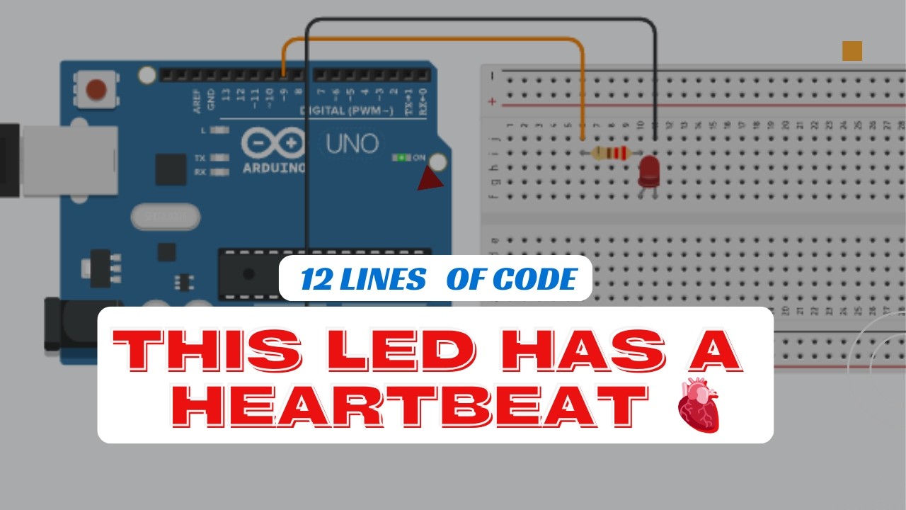 I Made an LED Breathe Like a Heartbeat 🫀 | Arduino PWM Project in 5 Minutes