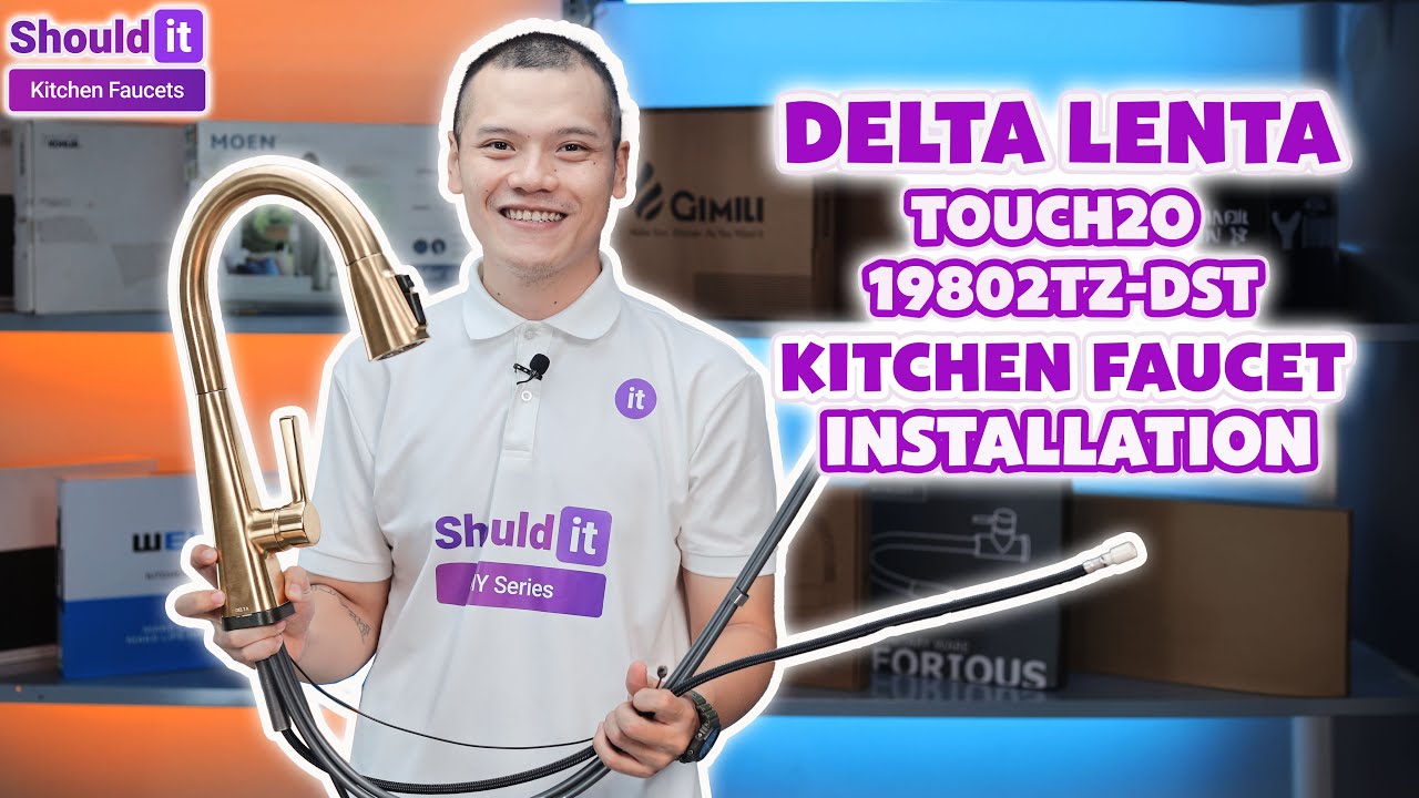 How to Install Delta Lenta Touch2O Kitchen Faucet - Shouldit Kitchen Faucet Series
