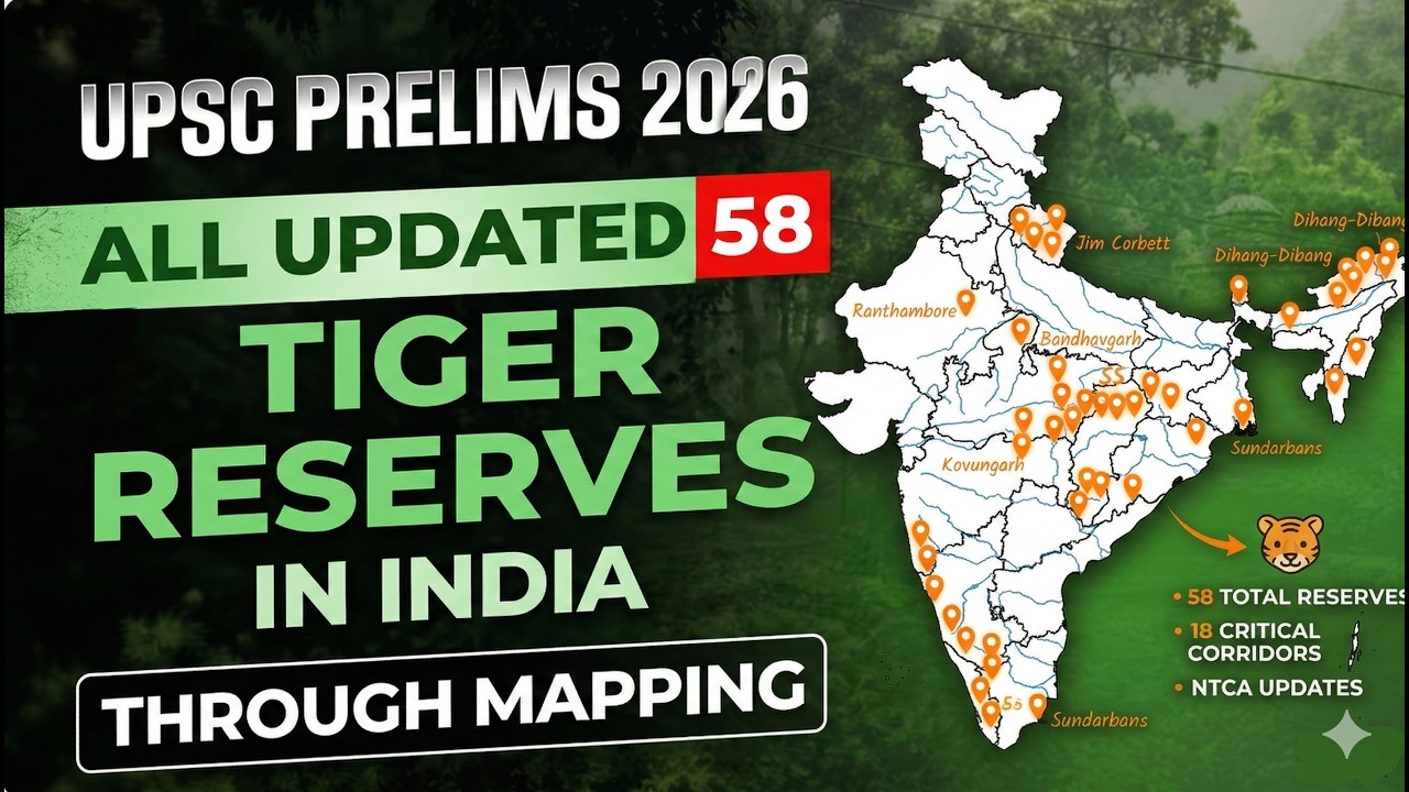 India's 58 Tiger Reserves: The Complete Updated List Through Mapping