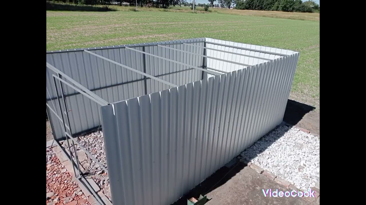 budowa garażu typu  blaszak o wymiarach 3x5