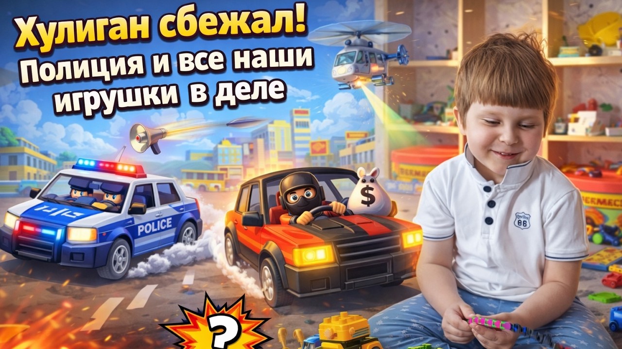 Игрушечный город в опасности! Погоня и новые игрушки! СМОТРИ ДО КОНЦА ТАМ БУДЕТ BOOM