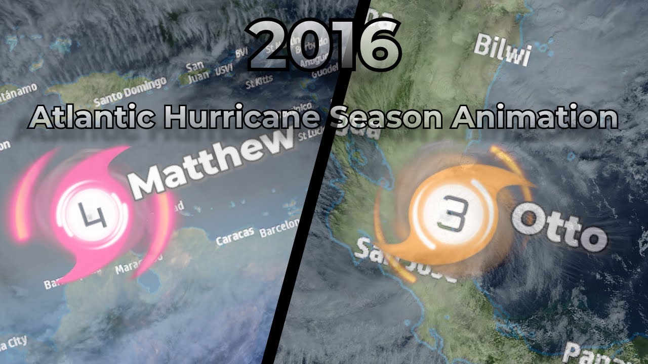 2016 Atlantic Hurricane Season Animation V.2