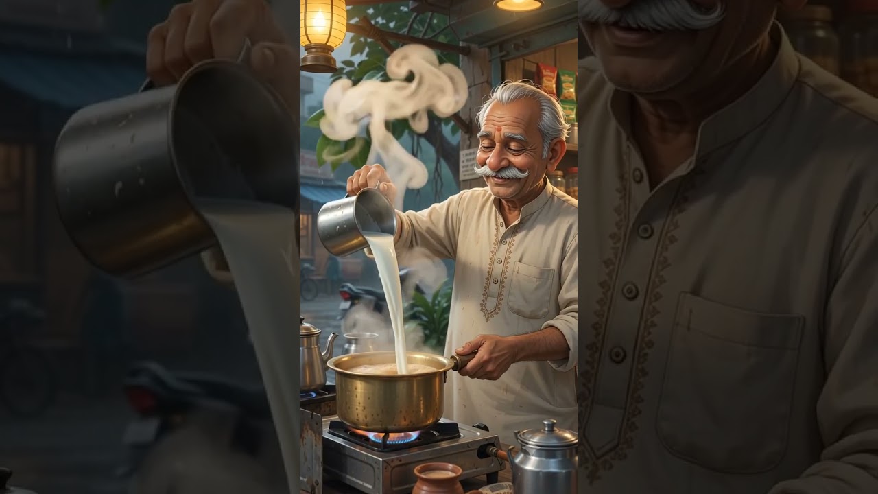 ☕ Some moments don't need words.. just the sound of rain, a warm cup of chai #cinematicart #monsoon