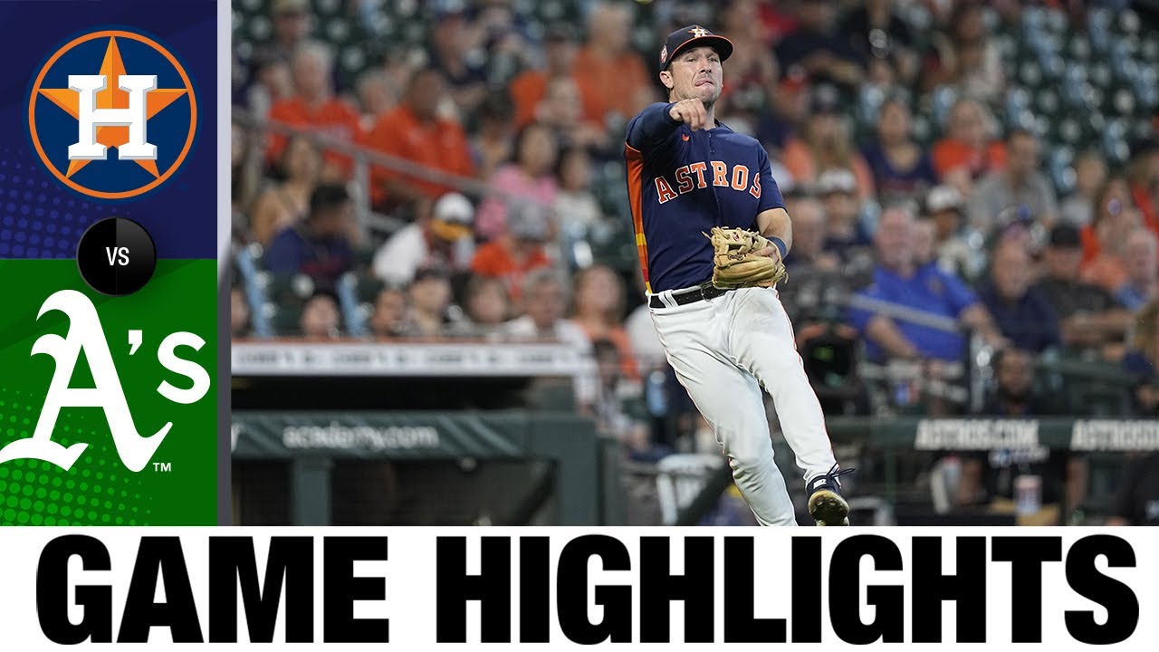 A's vs. Astros Game Highlights (9/18/22) | MLB Highlights
