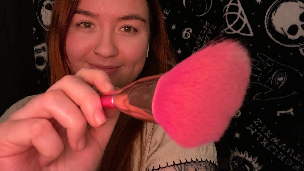 ASMR Up Close Whispering and Mic Brushing
