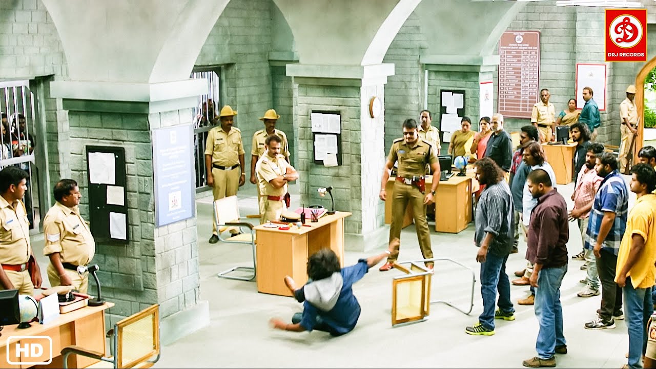 पुलिस वाले कि बेइज़्ज़त करने वाले गुंडे मंत्री के आदमी को दर्शन ने लात मार कर दिखाया औकात-Action Scene