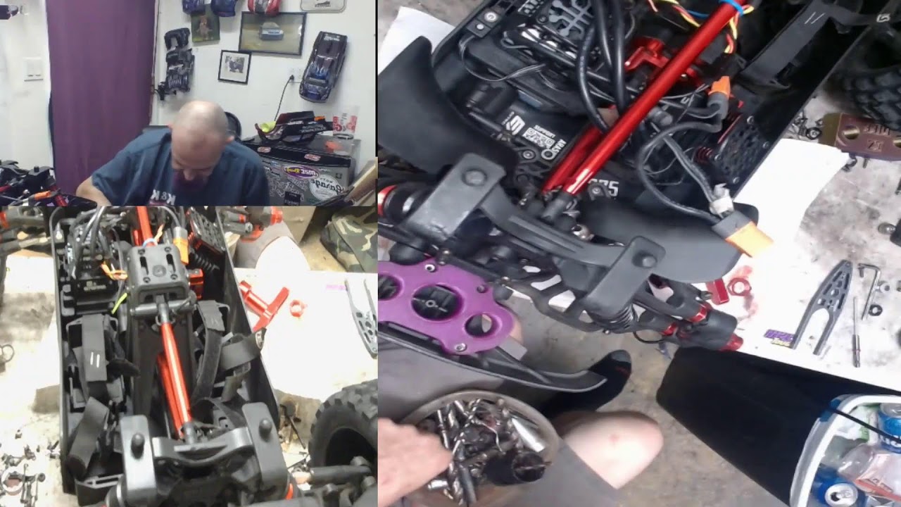 ARRMA building. final repairs ad prep for the evening.
