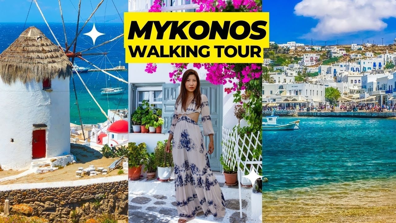 MYKONOS TOWN GREECE WALKING TOUR IN 4K