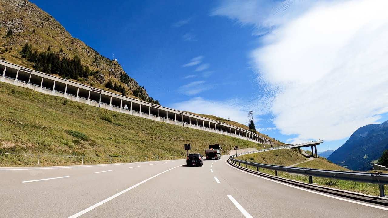 Driving the Saint Gotthard Pass, Switzerland