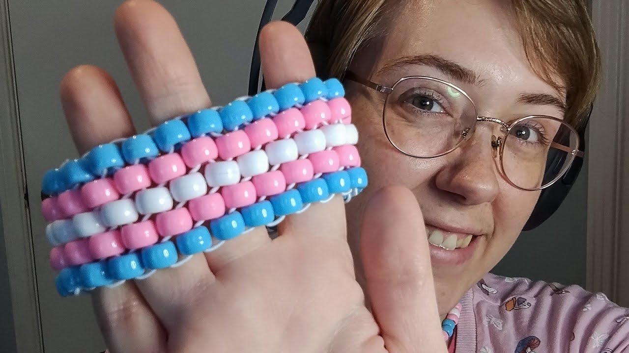 Trans Pride Kandi Cuff Tutorial