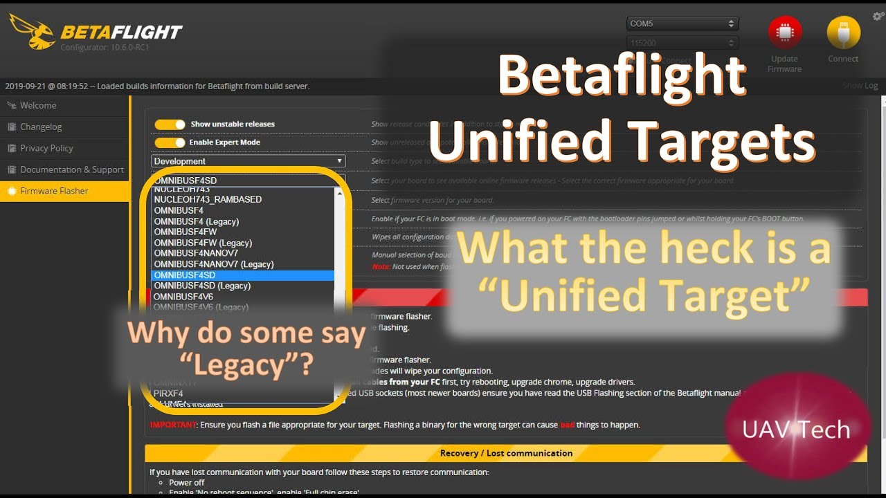 Flashing Betaflight Unified Targets