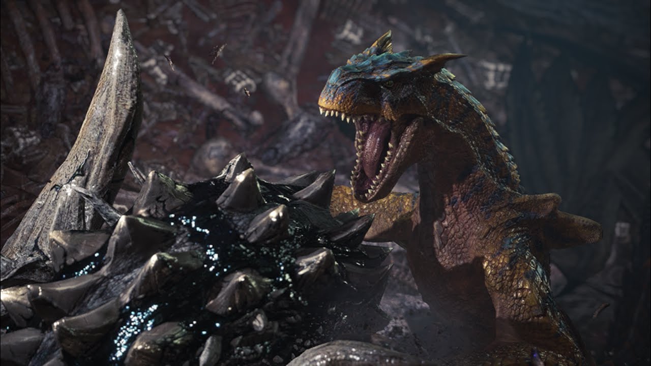 Tigrex vs Radobaan Natural Cutscene | No Hunter/Music