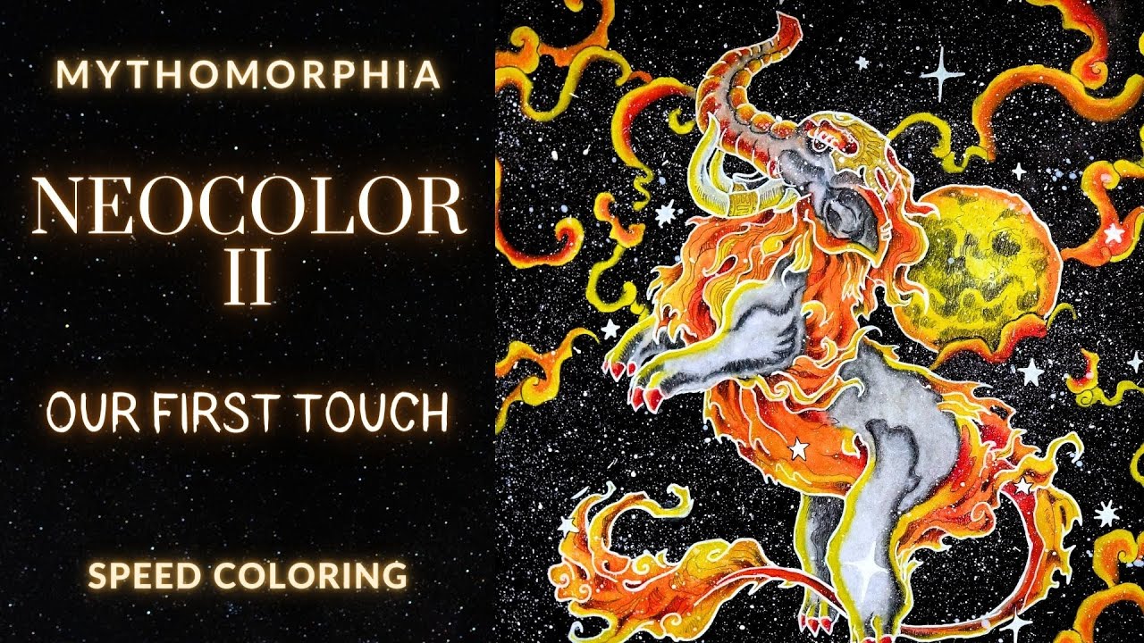 Neocolor II? Serve them to me! First Date in Mythomorphia by Kerby Rosanes Adult Coloring Book