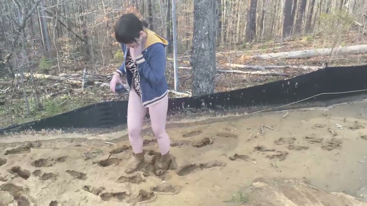 Walking in mud