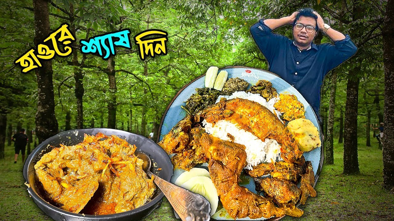 হাওরের খাওয়া দাওয়া কী? দেশী মোরগের ঝোল, মাছ ভাজা, গুড়া মাছ! khai-dai at Tanguar Haor, Jolpoddo