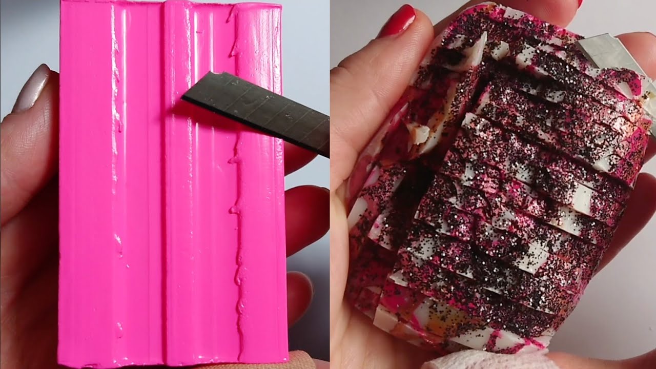 Soap Carving ASMR Relaxing Sounds no talking Satisfying ASMR Video #soapcubes #carvingsoap #soapasmr