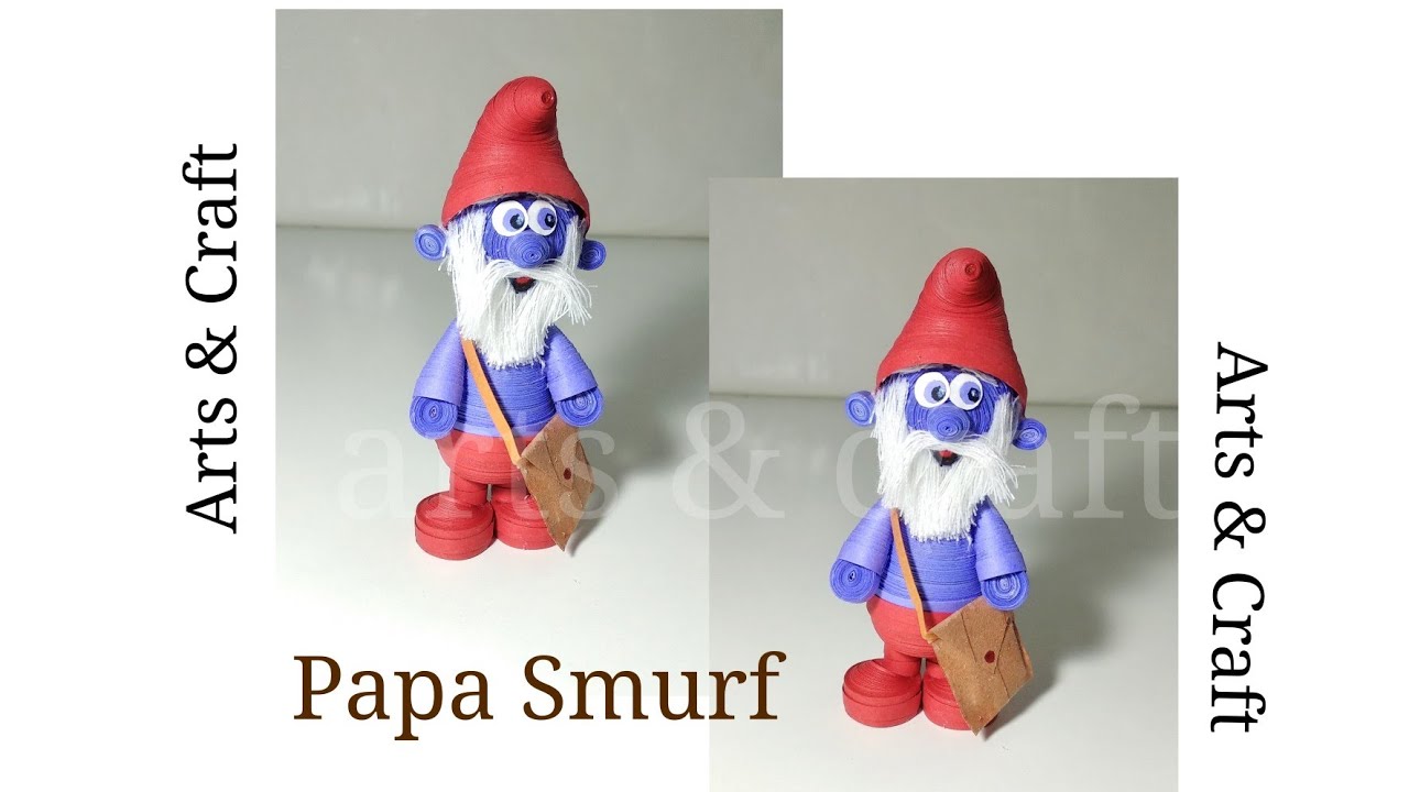3D Quilling " Papa Smurf " / Cartoon character