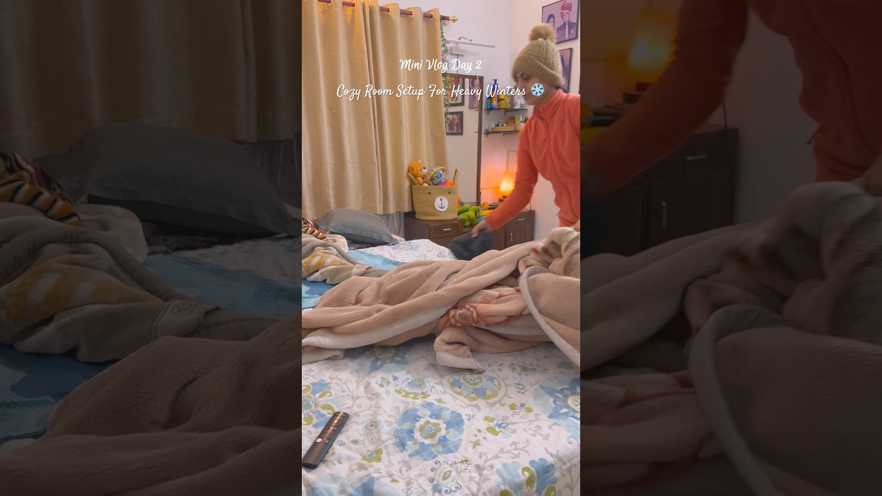 Cozy Bedroom Setup For Heavy Winters ❄️ || Mini Vlog Day 2 🌿|| मेरा सरकारी घर 🏡